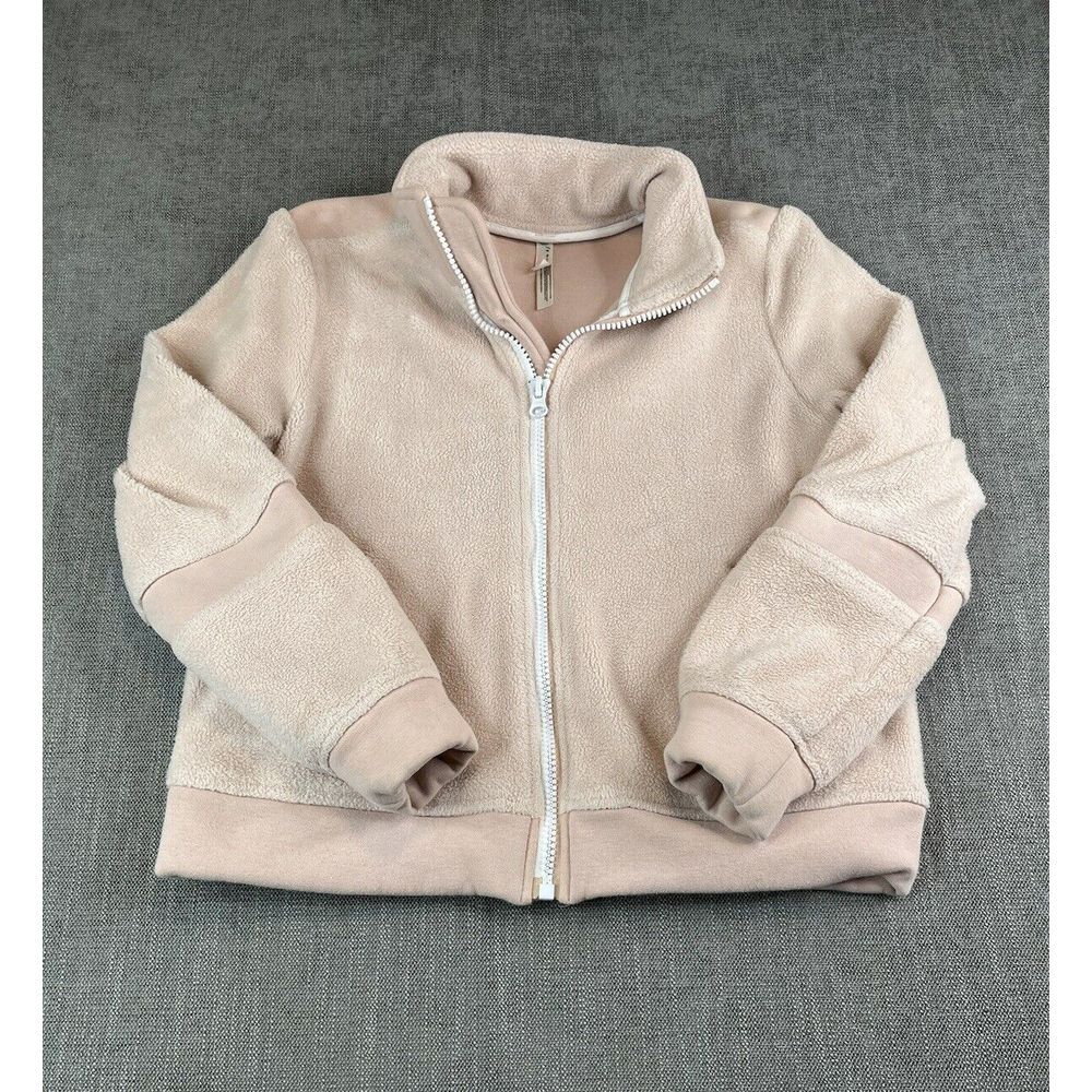 Free People FP Movement Jacket Womens (M) Pink Timeless Fleece Zip Deep Pile - Picture 2 of 8